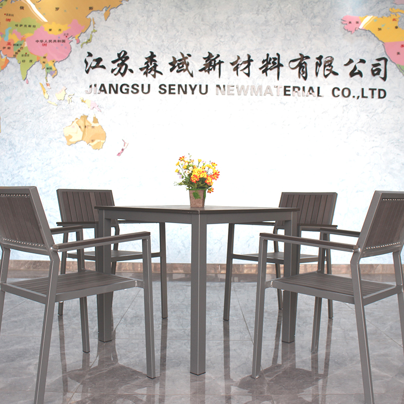 multi-seater round dining WPC table set